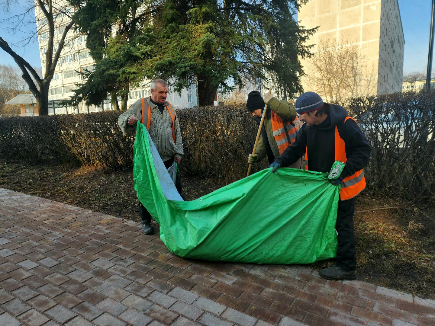 пущино, комбинат благоустройства, уборка, вертикалки,