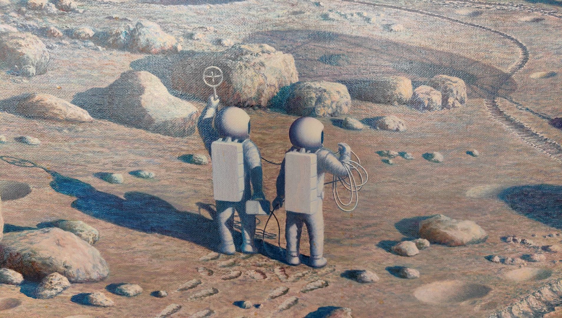 выставка, космос, картина, миниатюра,