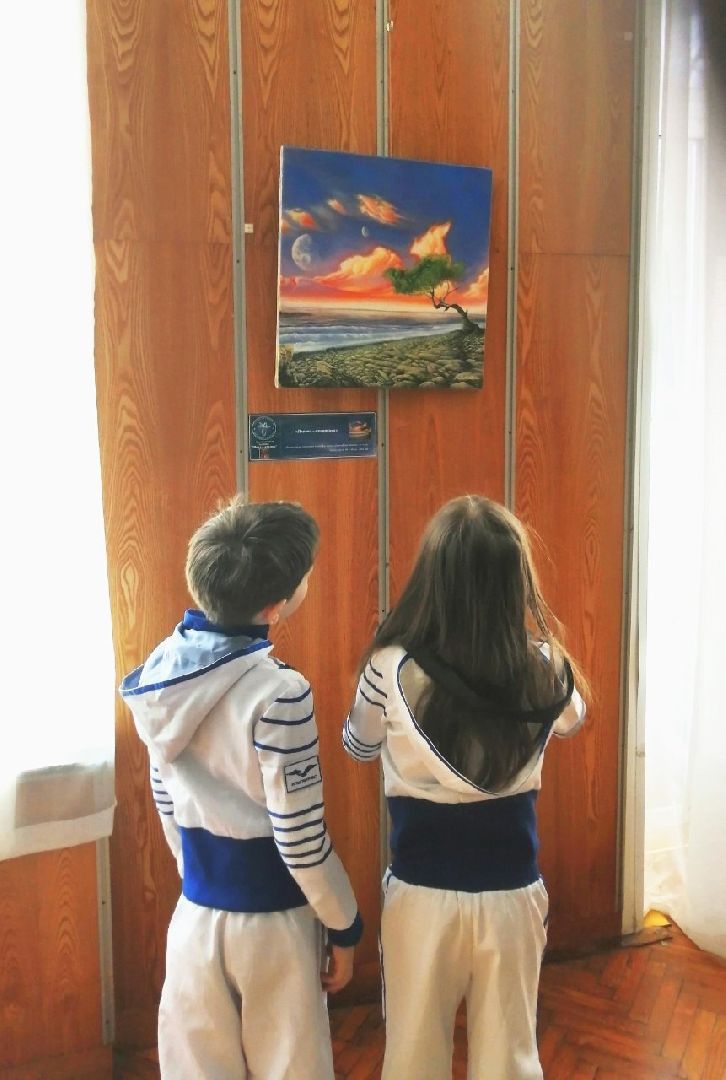 выставка, космос, картина, миниатюра,