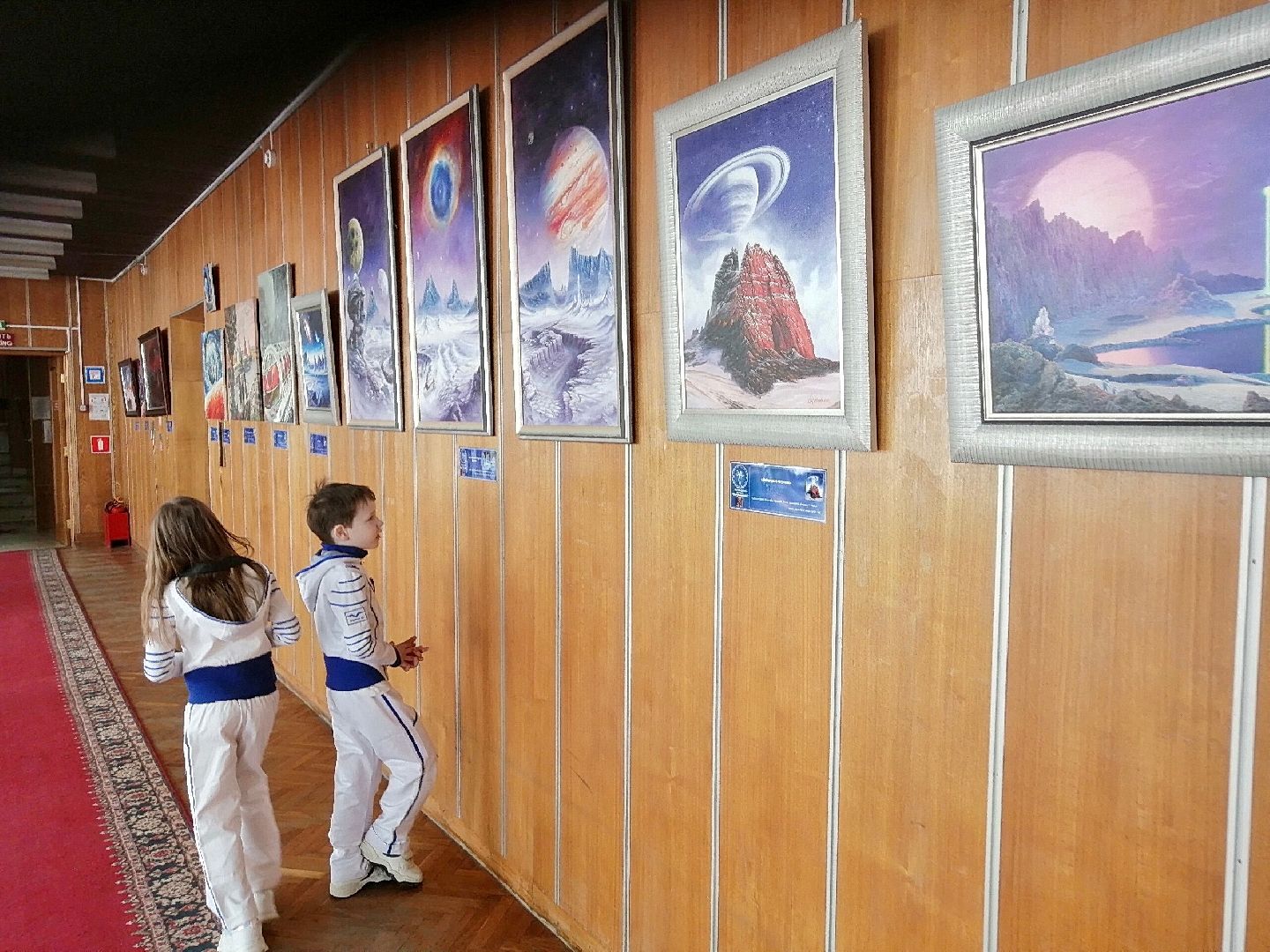 выставка, космос, картина, миниатюра,