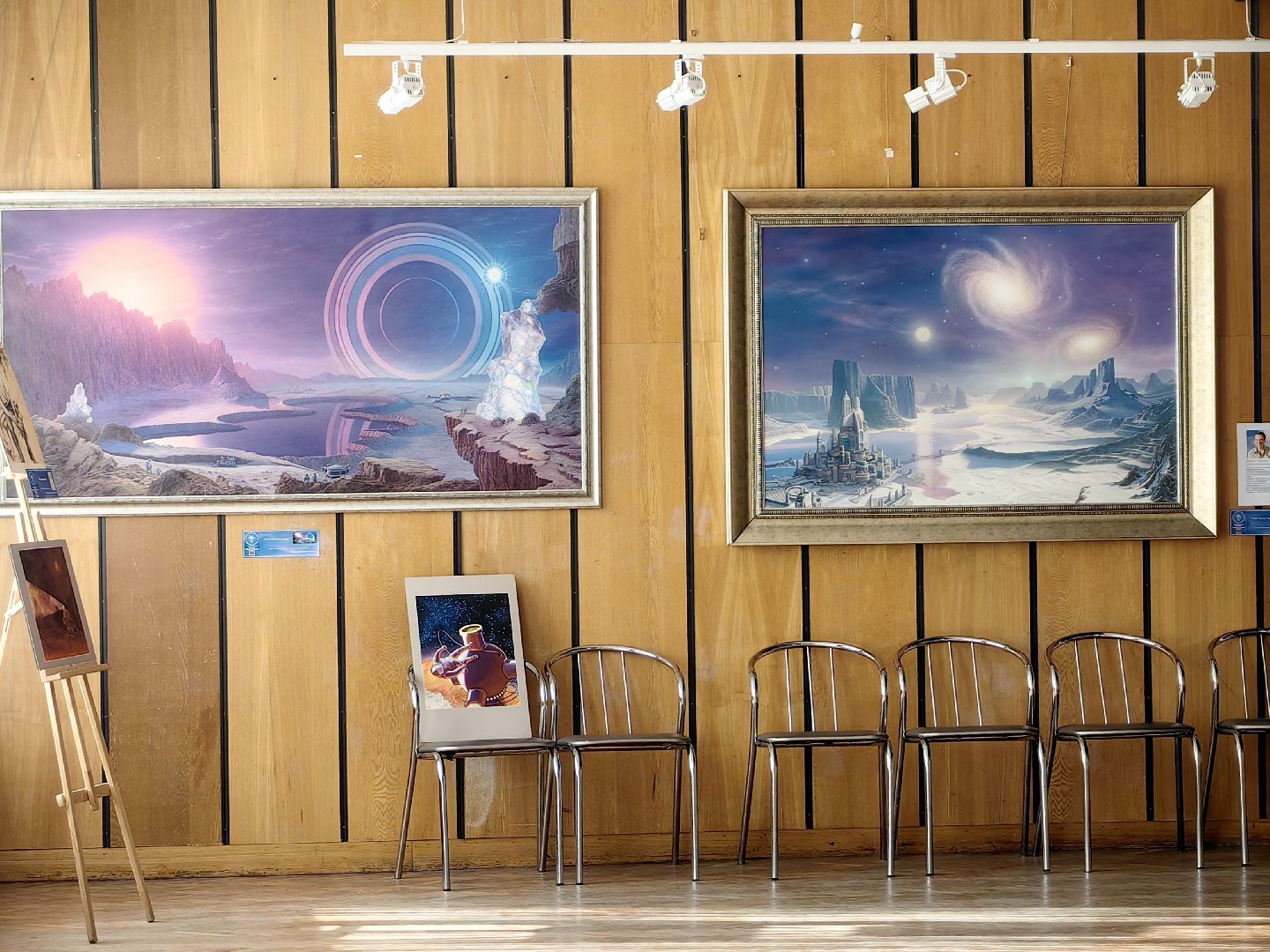 выставка, космос, картина, миниатюра,