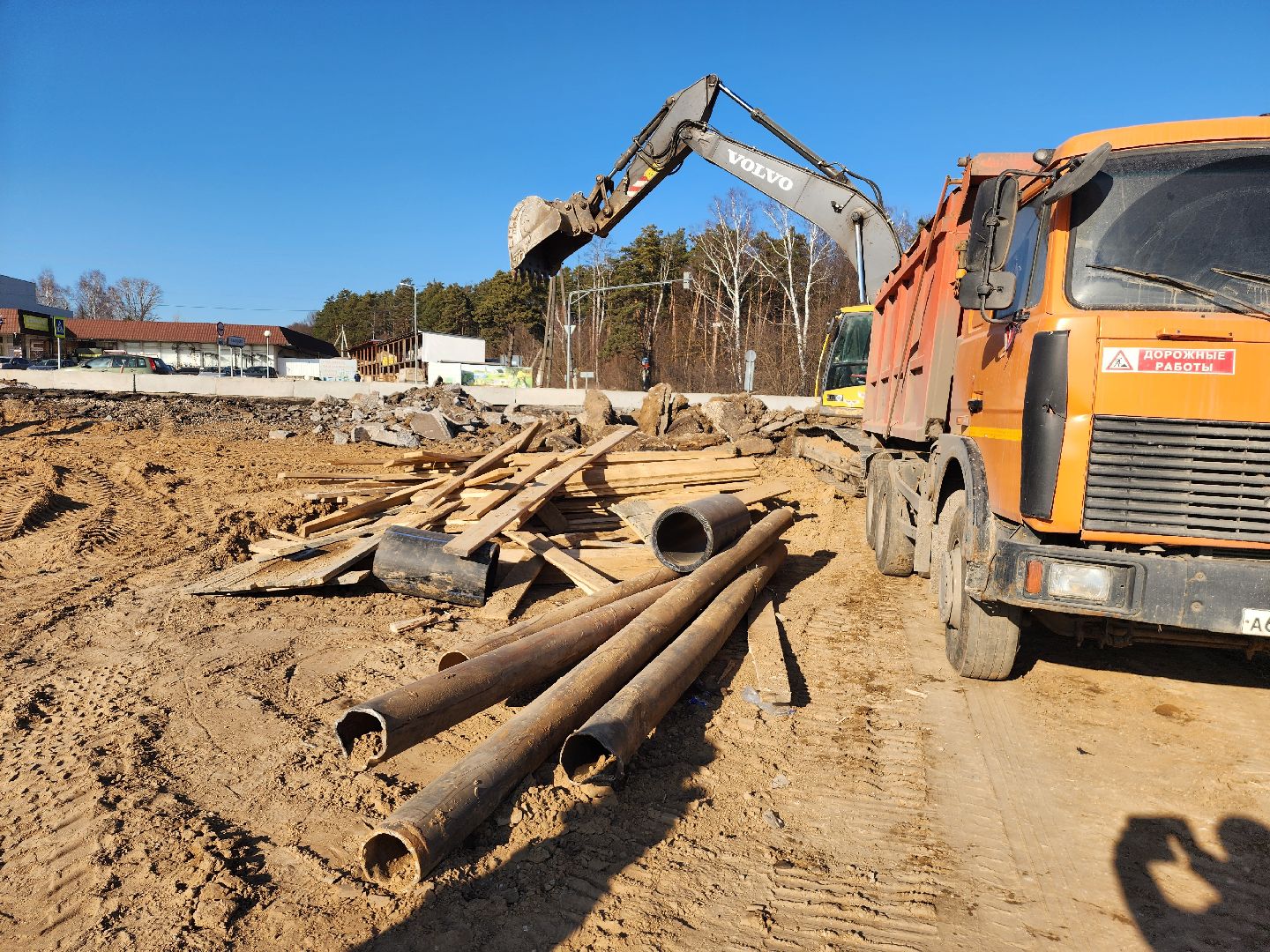 серпухов, реконструкция, расширение дороги, деревня Калиново,