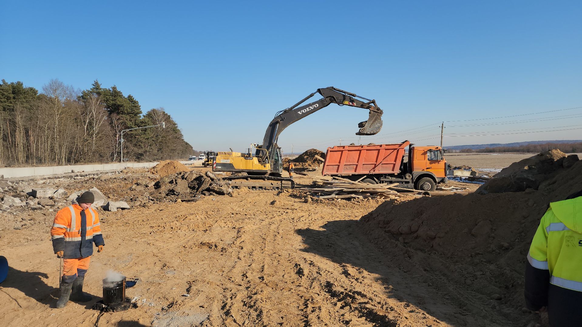 серпухов, реконструкция, расширение дороги, деревня Калиново,