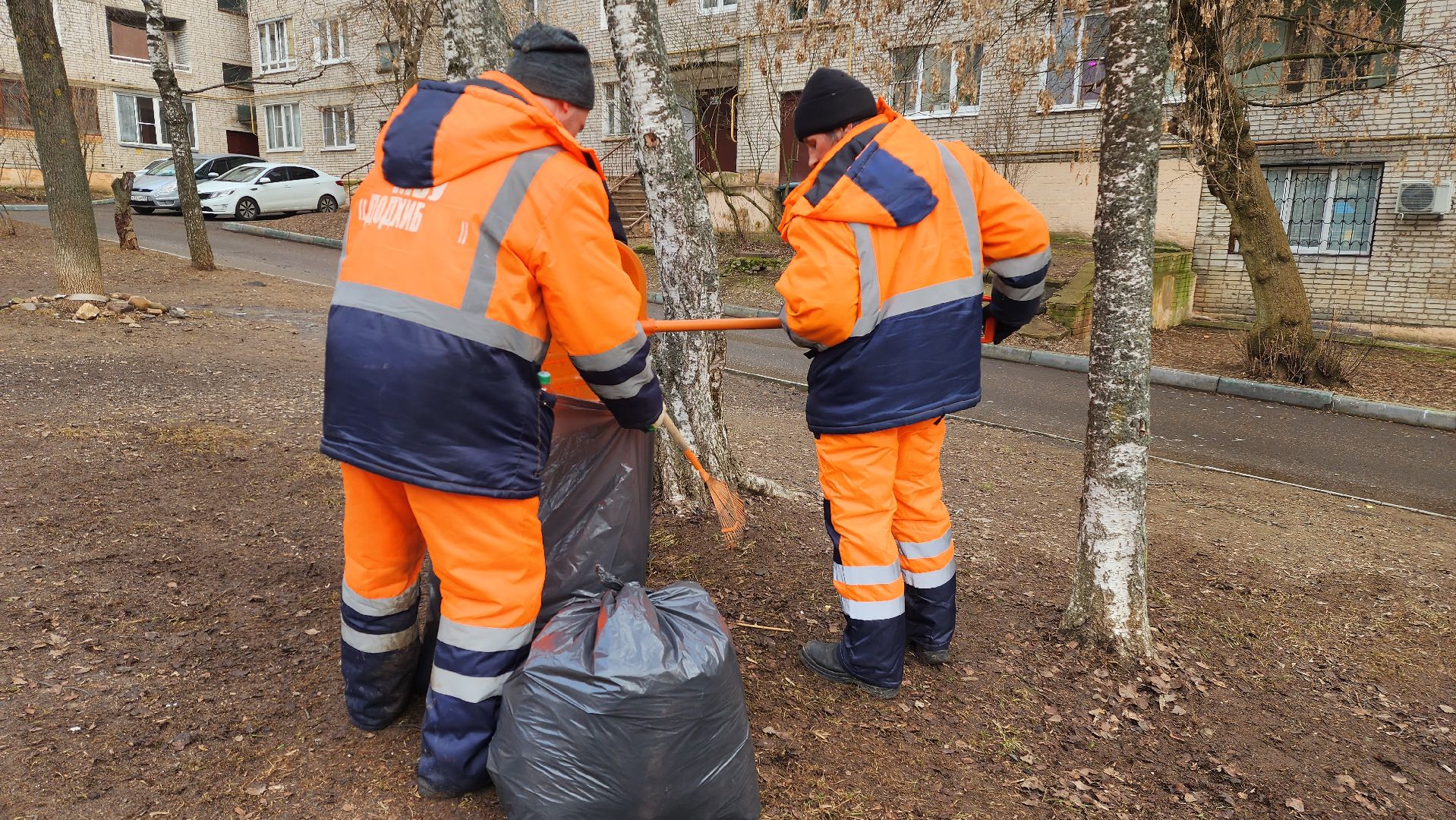 истра, благоустройство, уборка дворов после зимы,