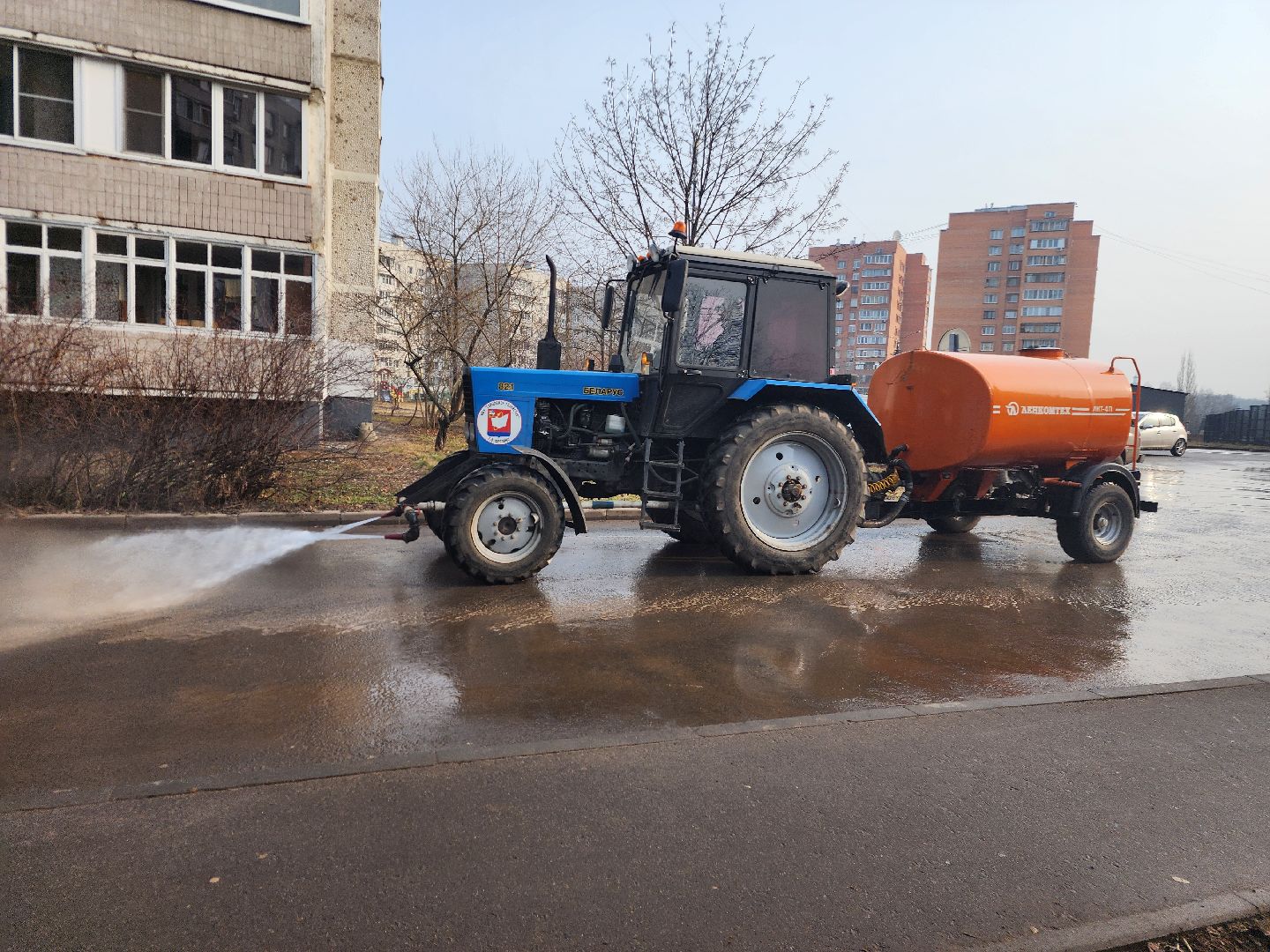 фрязино, уборка улиц, уборка газонов, благоустройство,