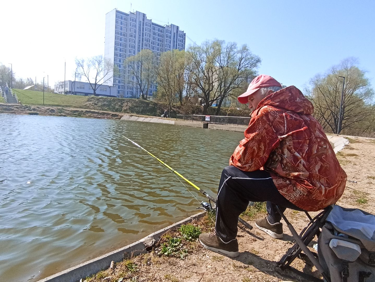 Серпухов, Подмосковье, рыбалка, пруд, весна