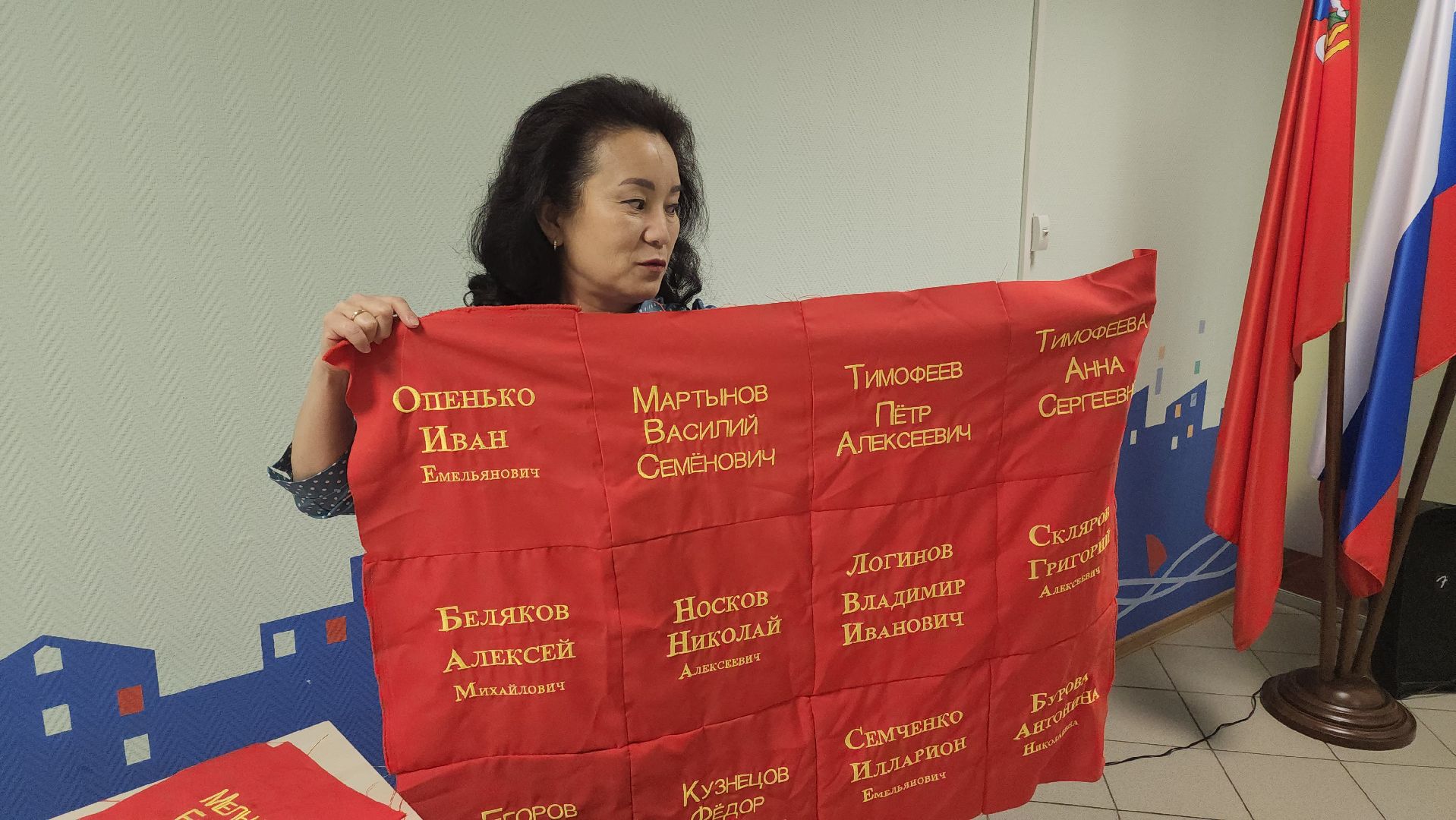 долгопрудный, ассоциация многодетных семей, ветераны великой отечественной войны, знамя победы, Женщины России,