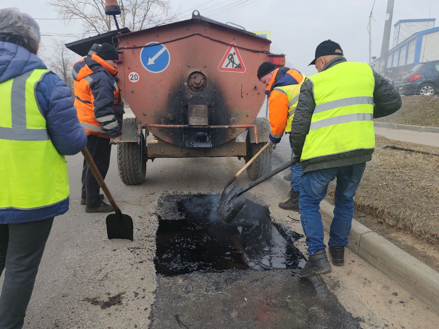 серпухов, подмосковье, ямочный ремонт,
