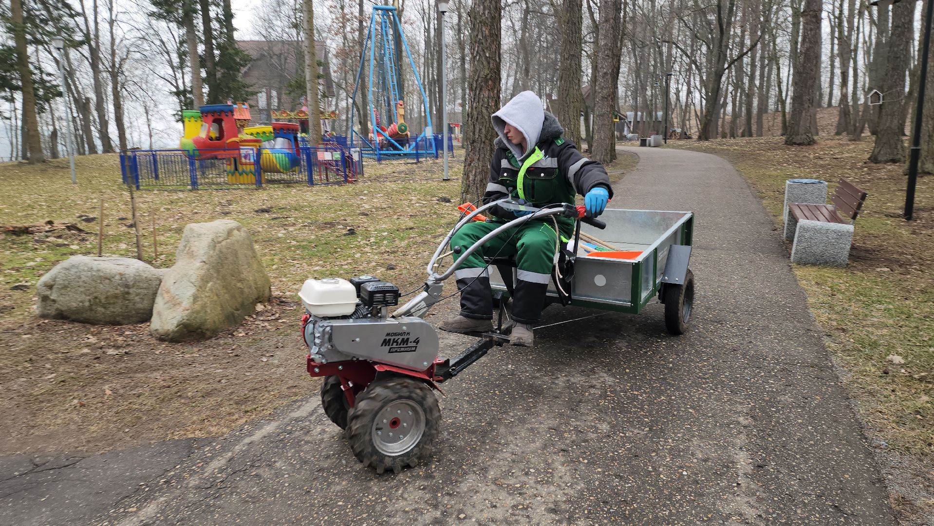 Руза, парк городок, парки подмосковья, субботник,
