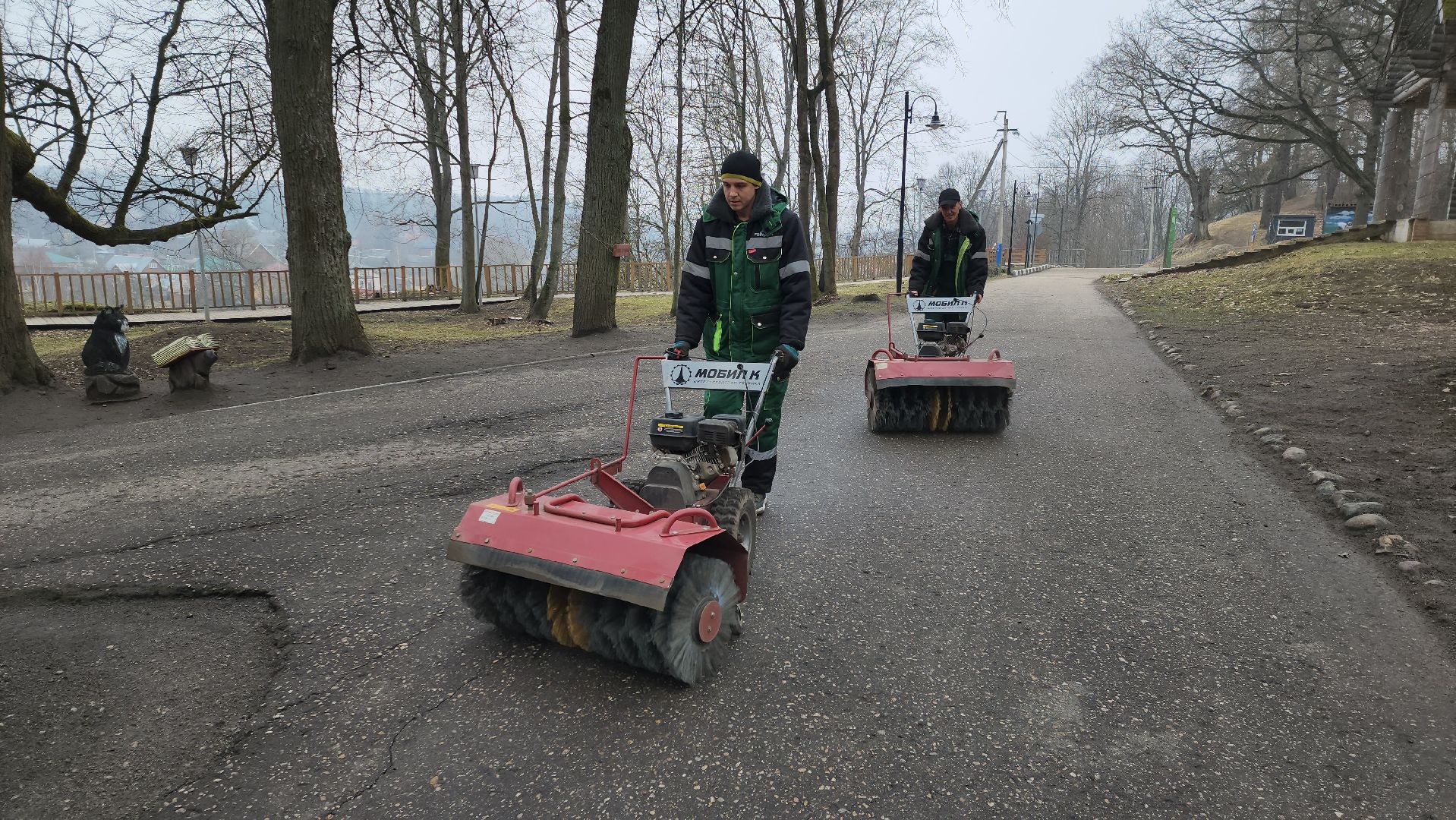 Руза, парк городок, парки подмосковья, субботник,