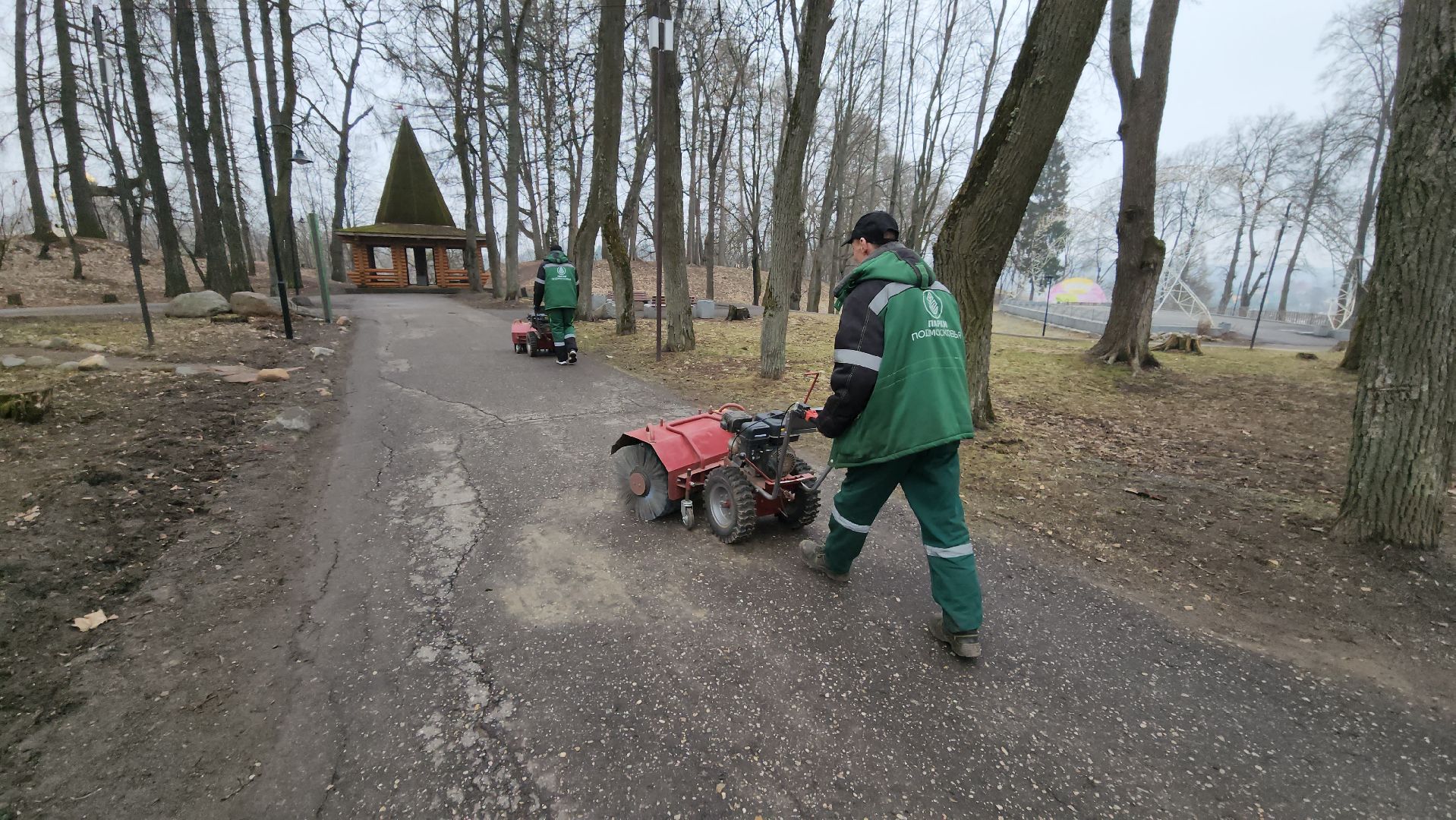 Руза, парк городок, парки подмосковья, субботник,