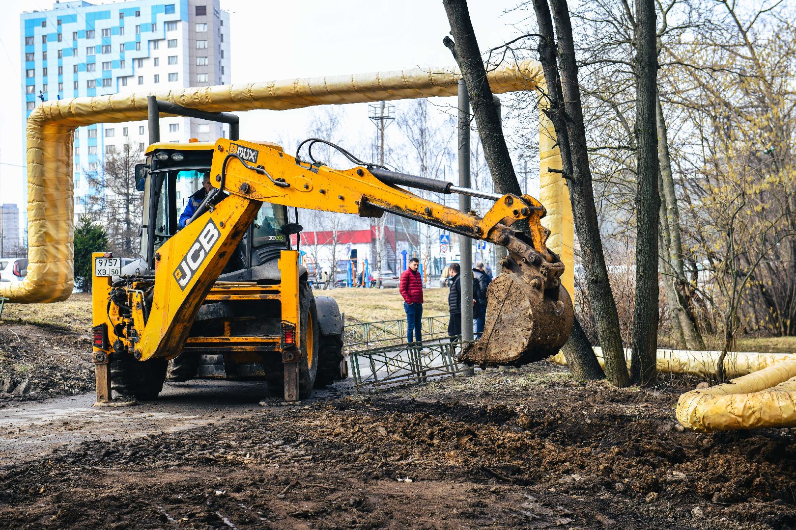 яма, трубы, ремонт,