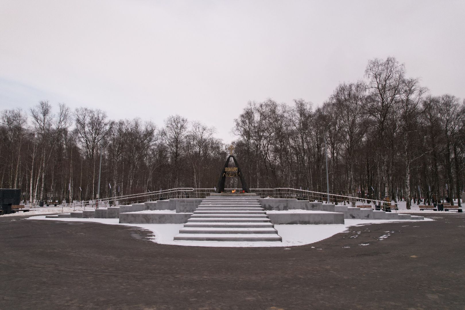 видео с коптера, парк лобни, мемориал звонница,