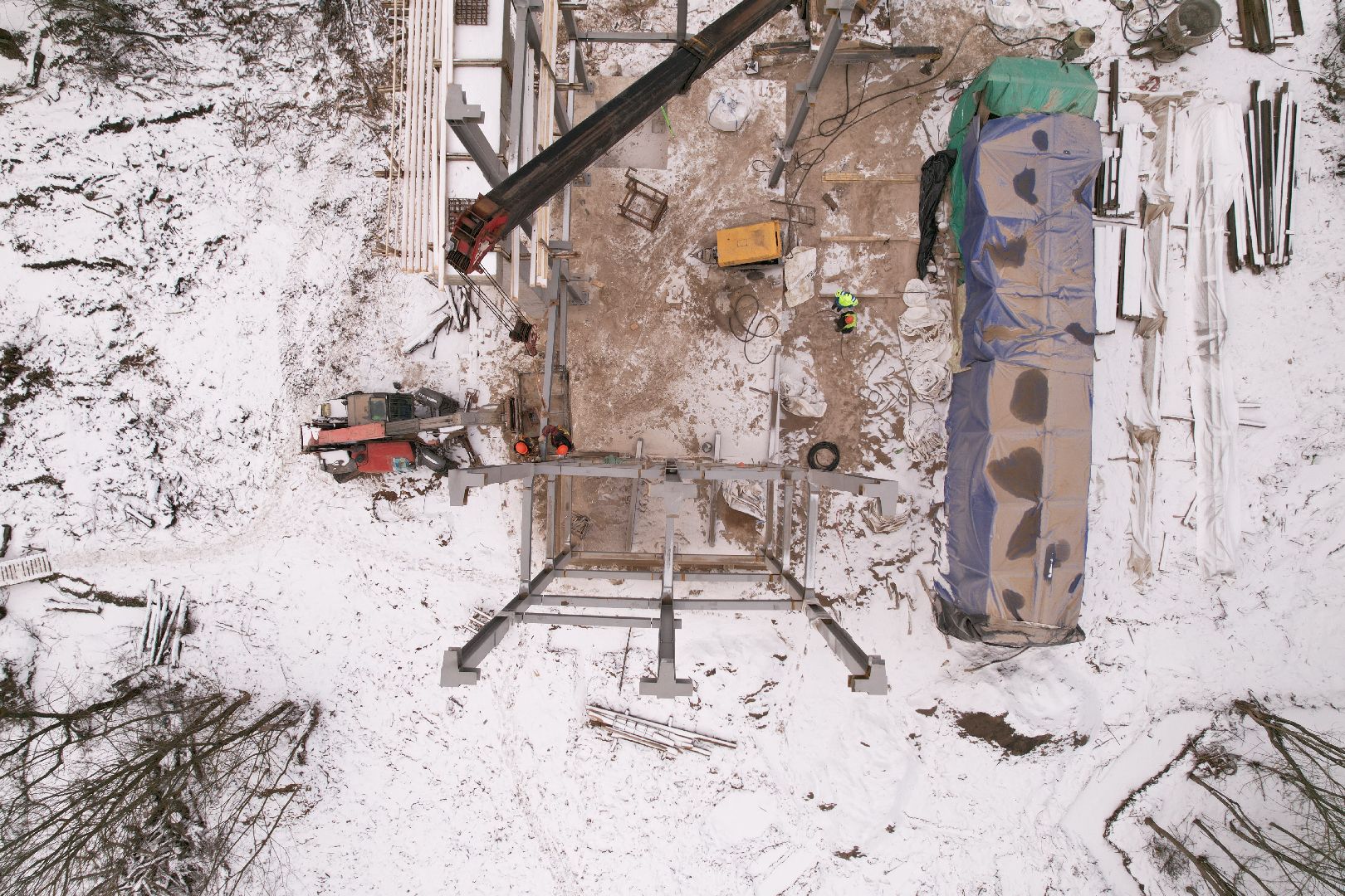 видео с коптера, лобня, пешеходные переходы, строительство перехода,