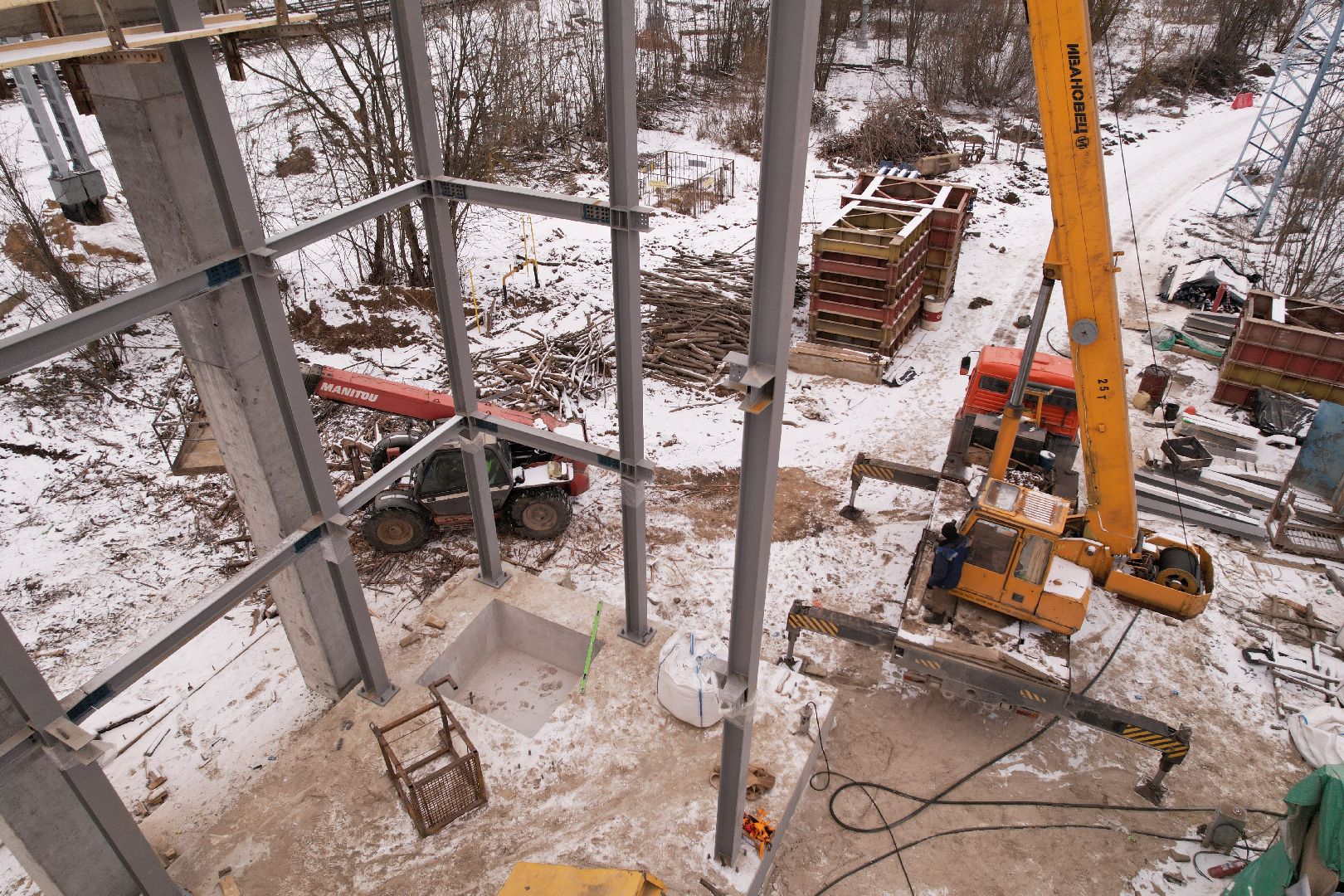 видео с коптера, лобня, пешеходные переходы, строительство перехода,