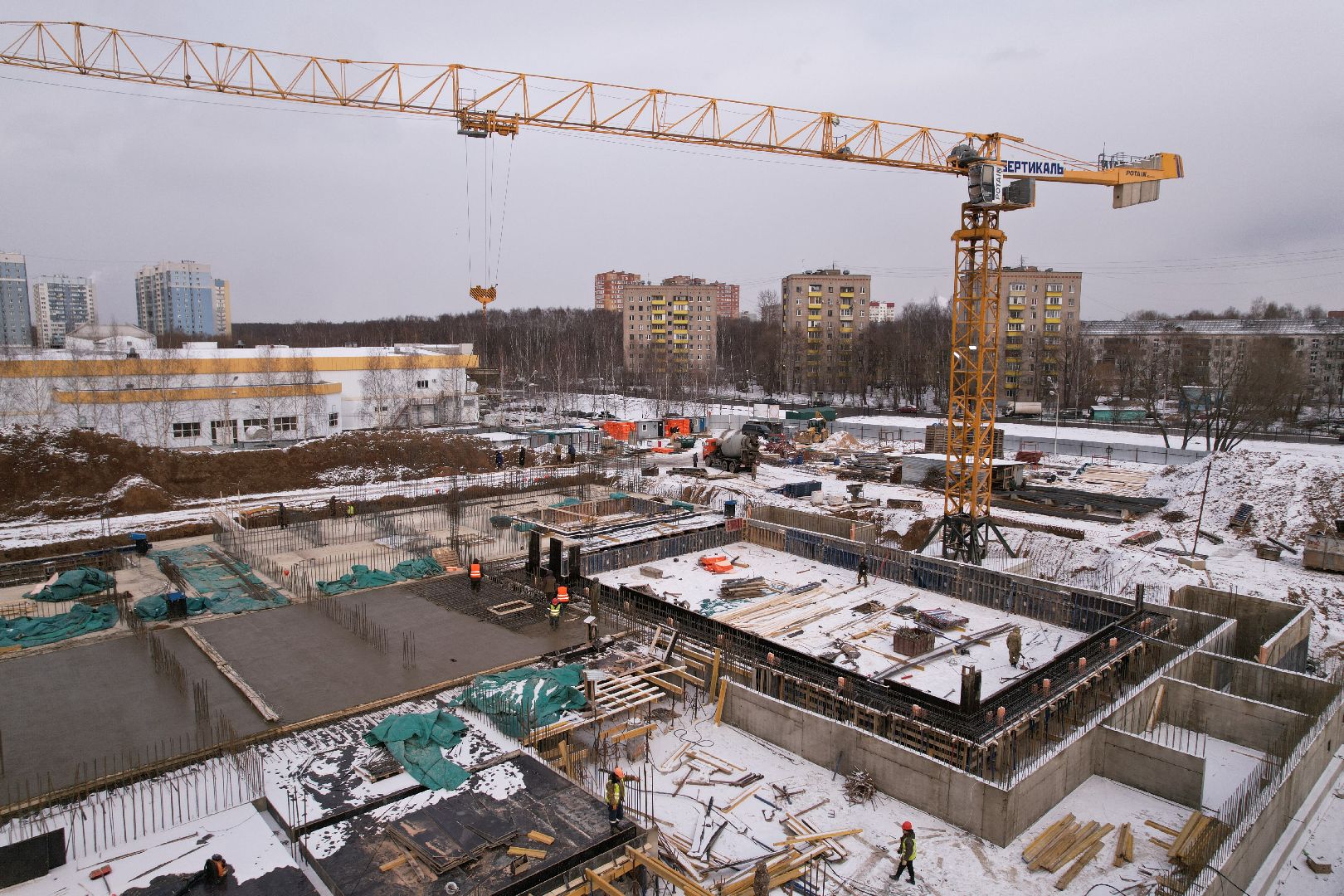 видео с коптера, фок в лобне, строительство фок,
