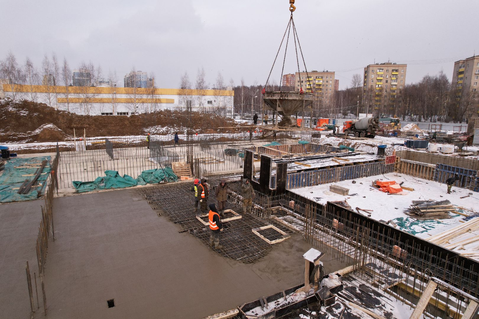 видео с коптера, фок в лобне, строительство фок,