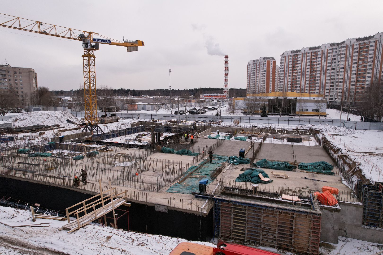 видео с коптера, фок в лобне, строительство фок,