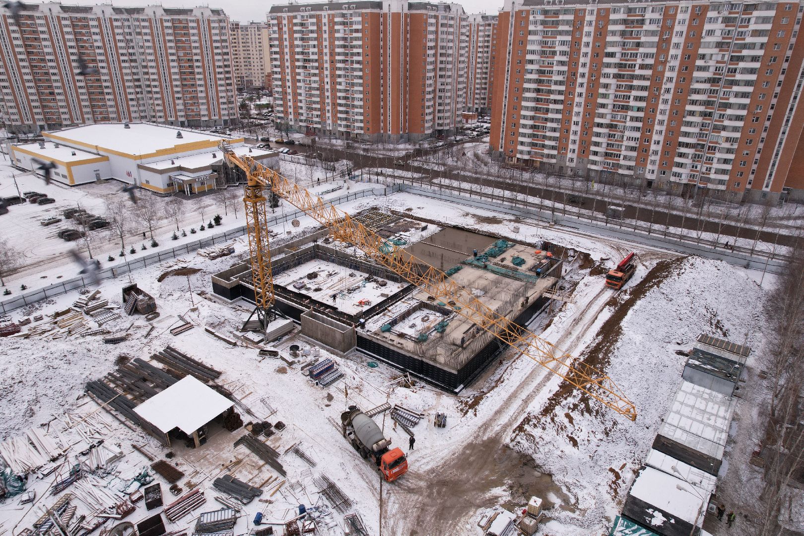 видео с коптера, фок в лобне, строительство фок,