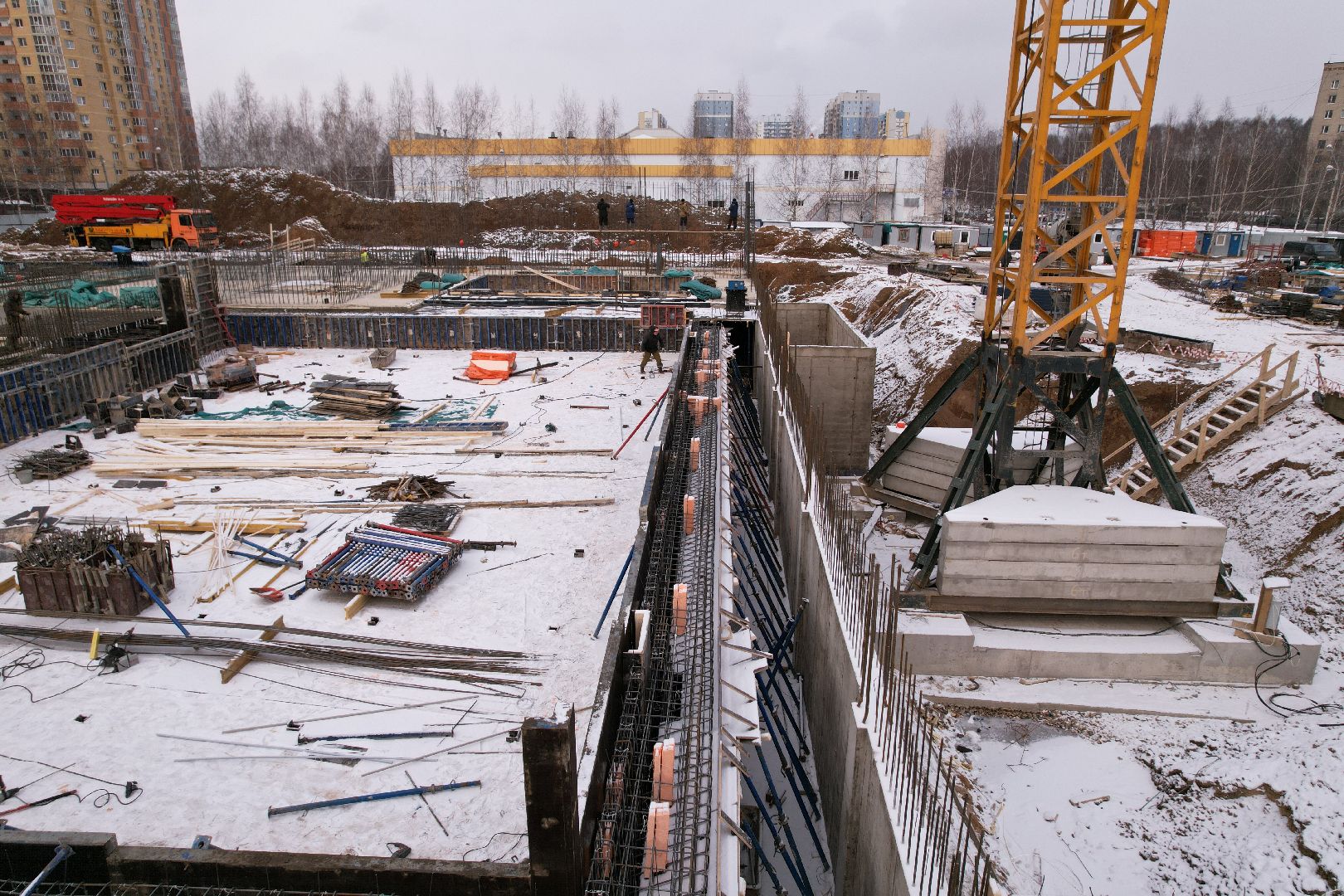 видео с коптера, фок в лобне, строительство фок,