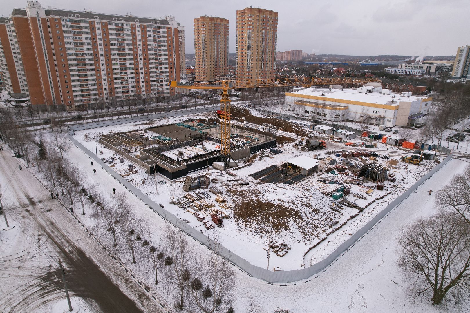 видео с коптера, фок в лобне, строительство фок,