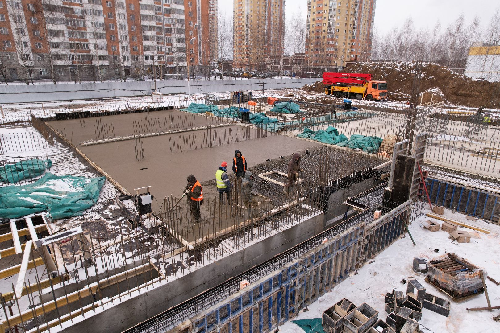 видео с коптера, фок в лобне, строительство фок,