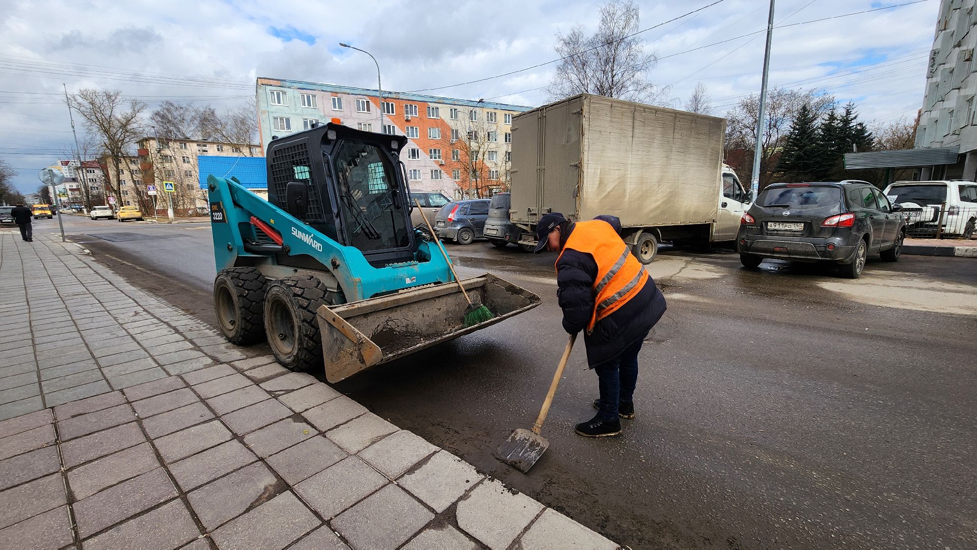 солнечногорск, уборка дорог, благоустройство, весенний период,