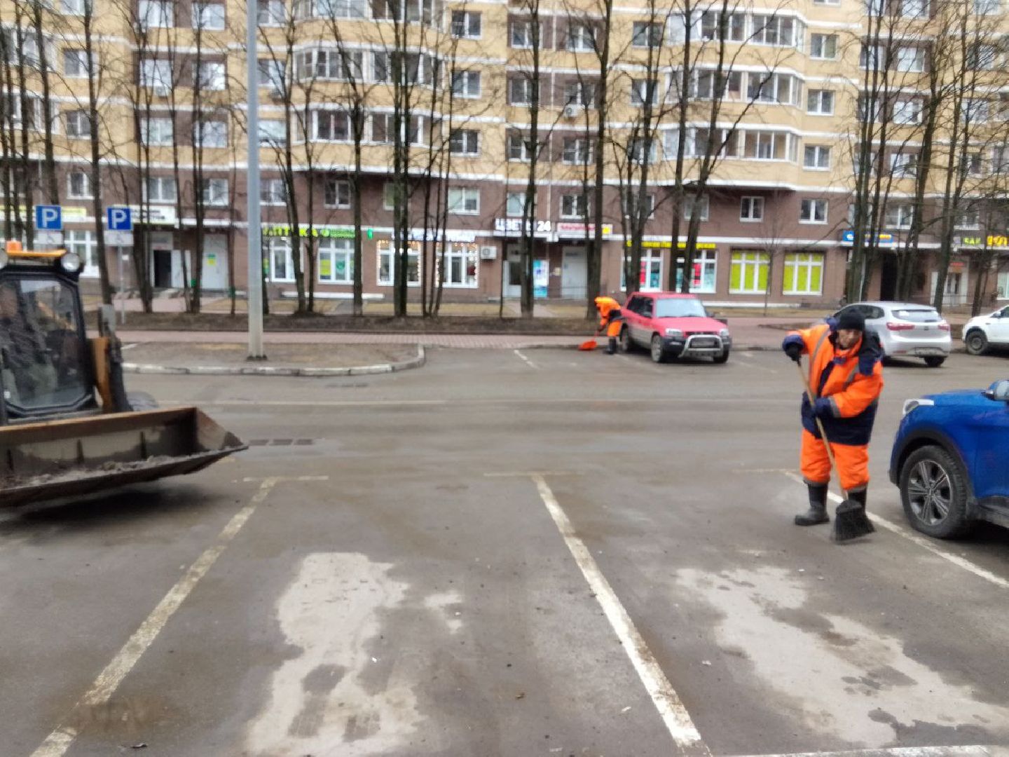 пушкино, коммунальные службы, уборка города, весенний период,дороги, остановки,общественные территории,