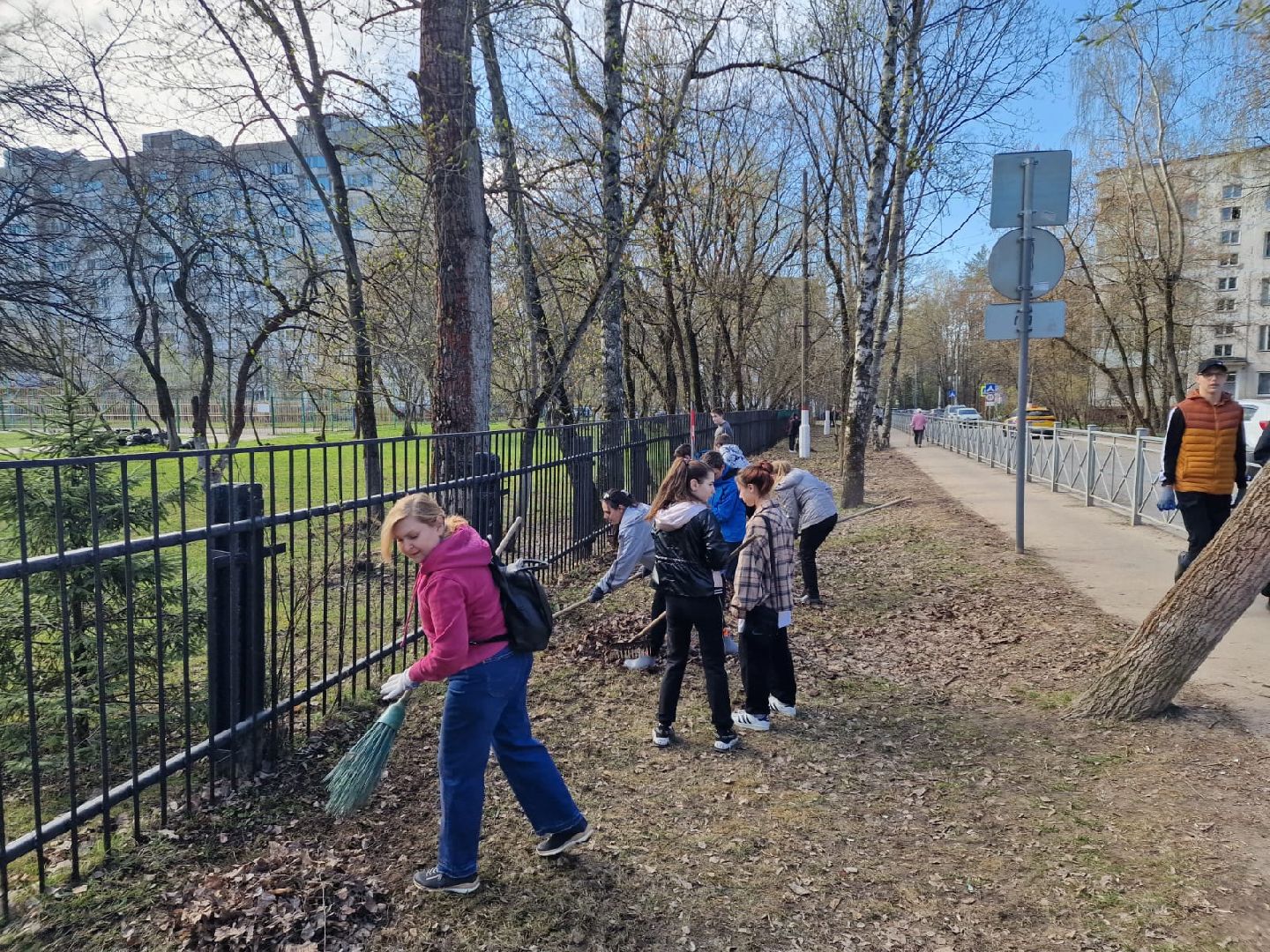 Химки, 23 гимназия, школа, субботник, уборка, благоустройство