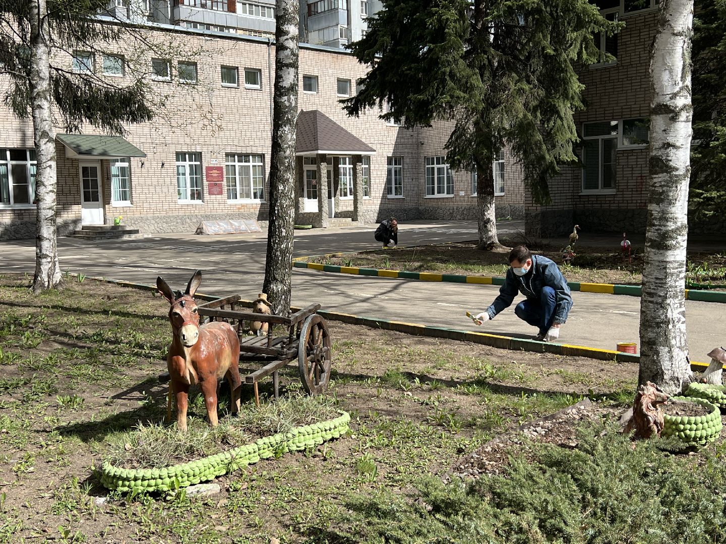 Химки, детский сад, Зоренька, субботник, благоустройство, уборка