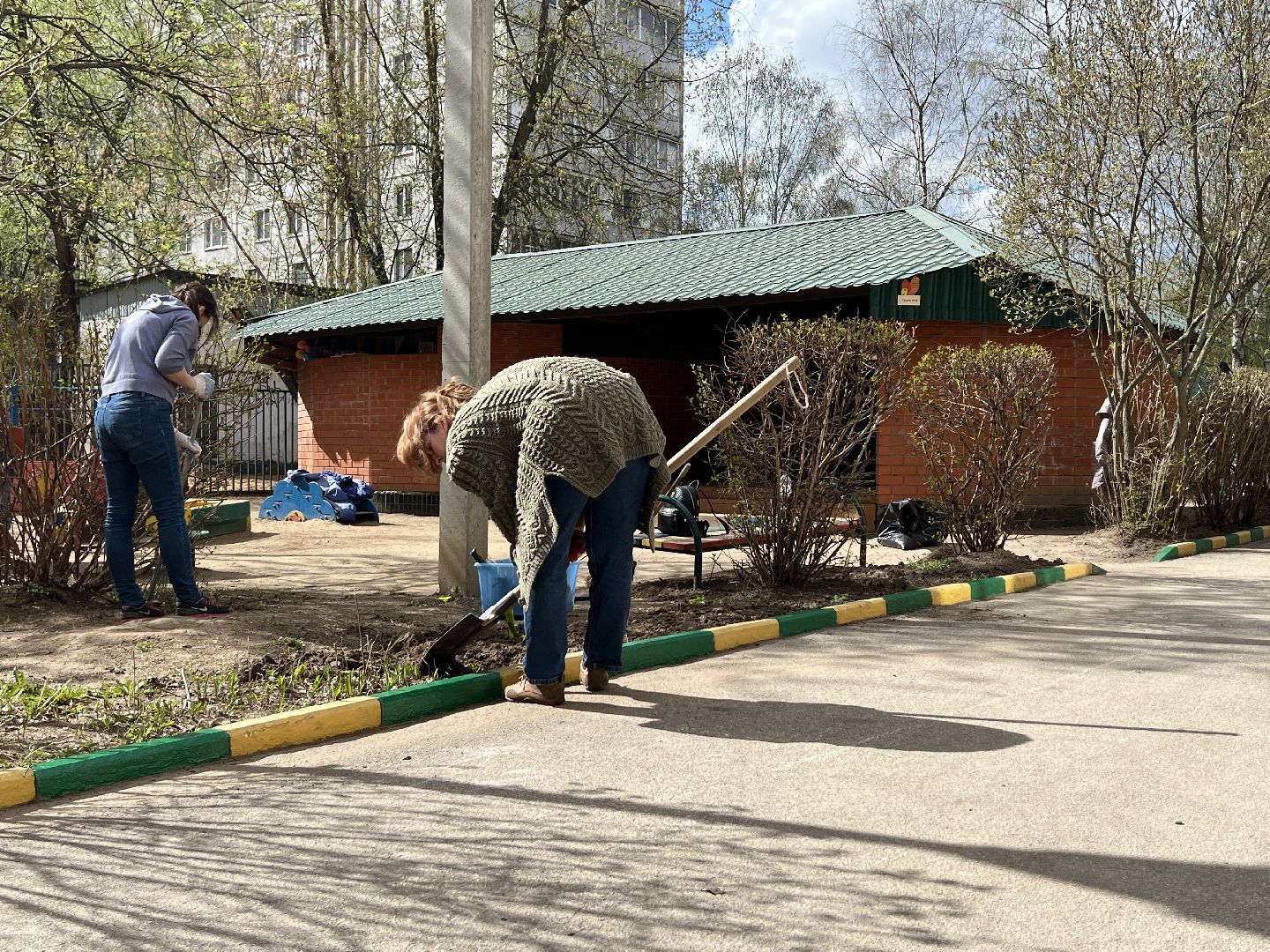 Химки, детский сад, Зоренька, субботник, благоустройство, уборка