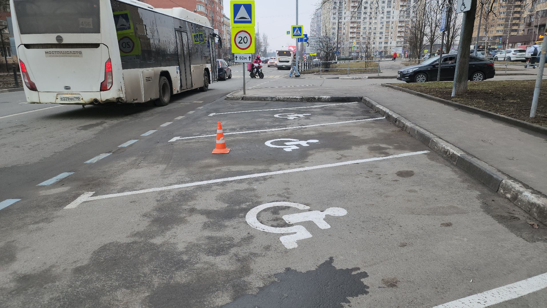 долгопрудный, платные парковки, парковки для инвалидов, центральный парк, дорожная разметка,