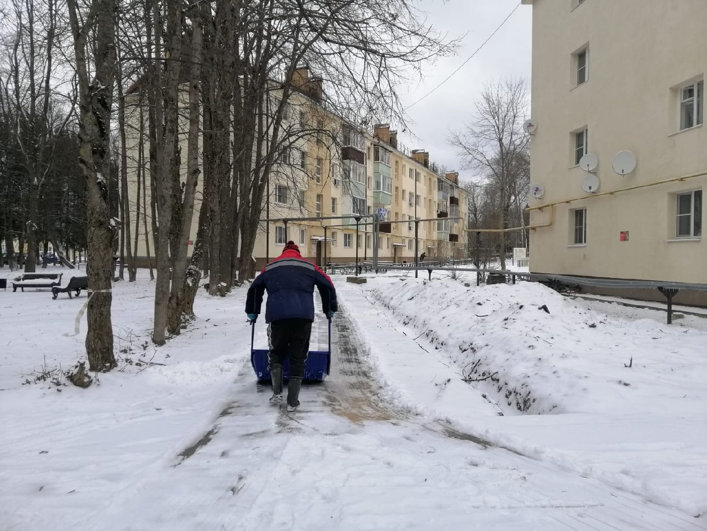 жкх, благоуйстройство, городской округ восход, снегопад, очистка снега,