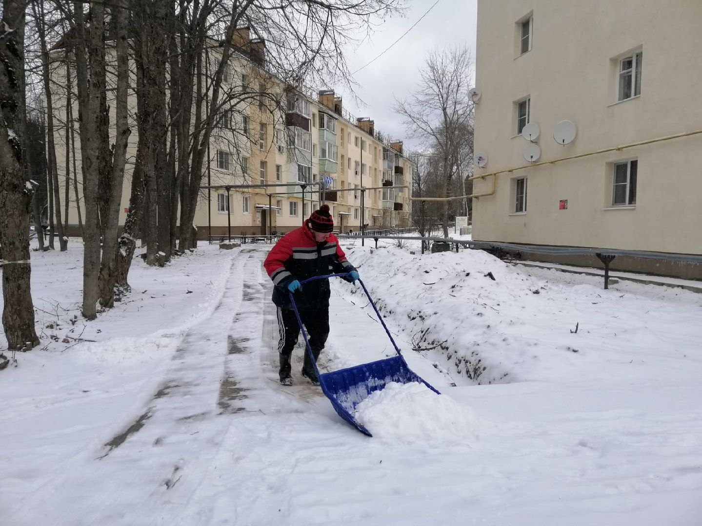 жкх, благоуйстройство, городской округ восход, снегопад, очистка снега,