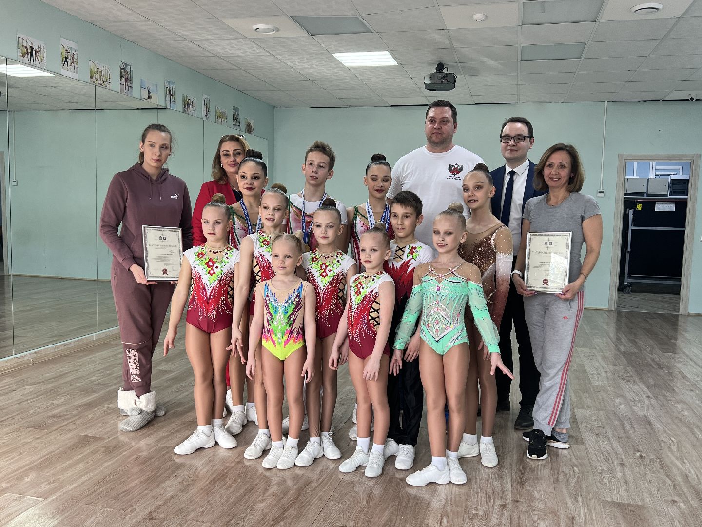 Химки, спорт клуб Аэромикс, спорт, аэробика, дети, спортсмены