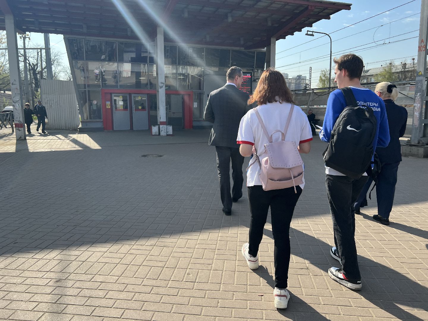 Химки, станция Химки, волонтеры, транспорт, железная дорога, безопасность