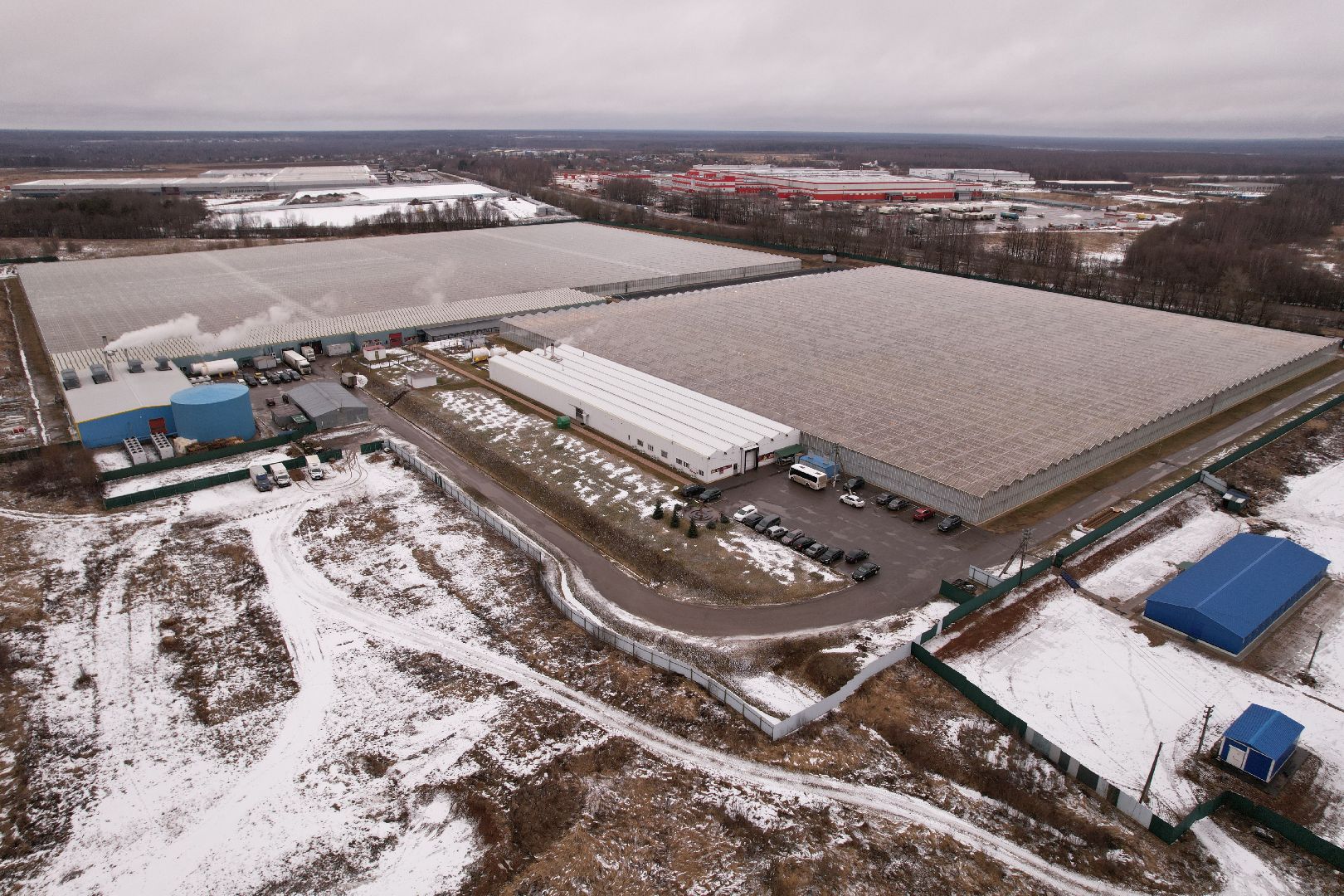 видео с коптера, дмитров, тепличный комплекс,
