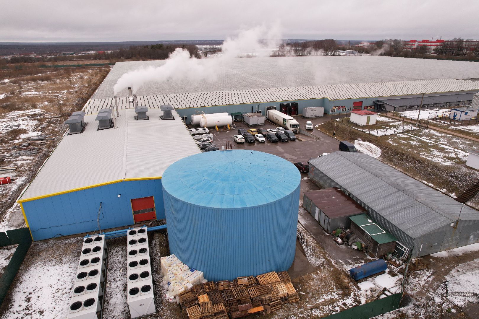 видео с коптера, дмитров, тепличный комплекс,