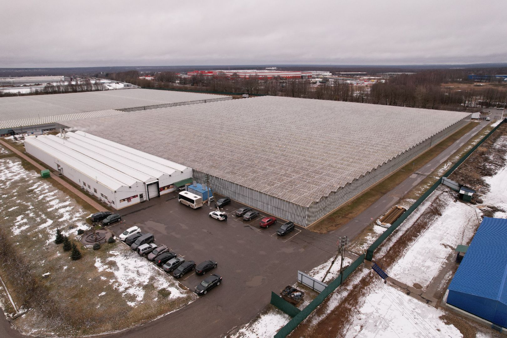 видео с коптера, дмитров, тепличный комплекс,