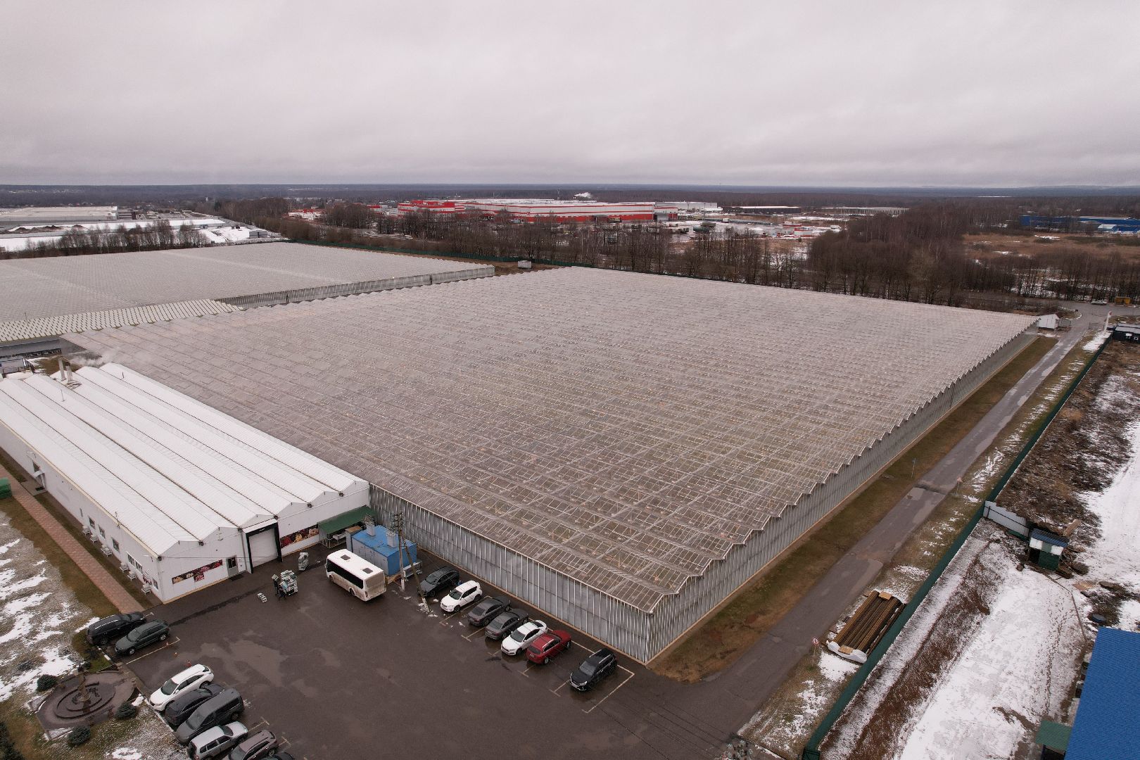 видео с коптера, дмитров, тепличный комплекс,