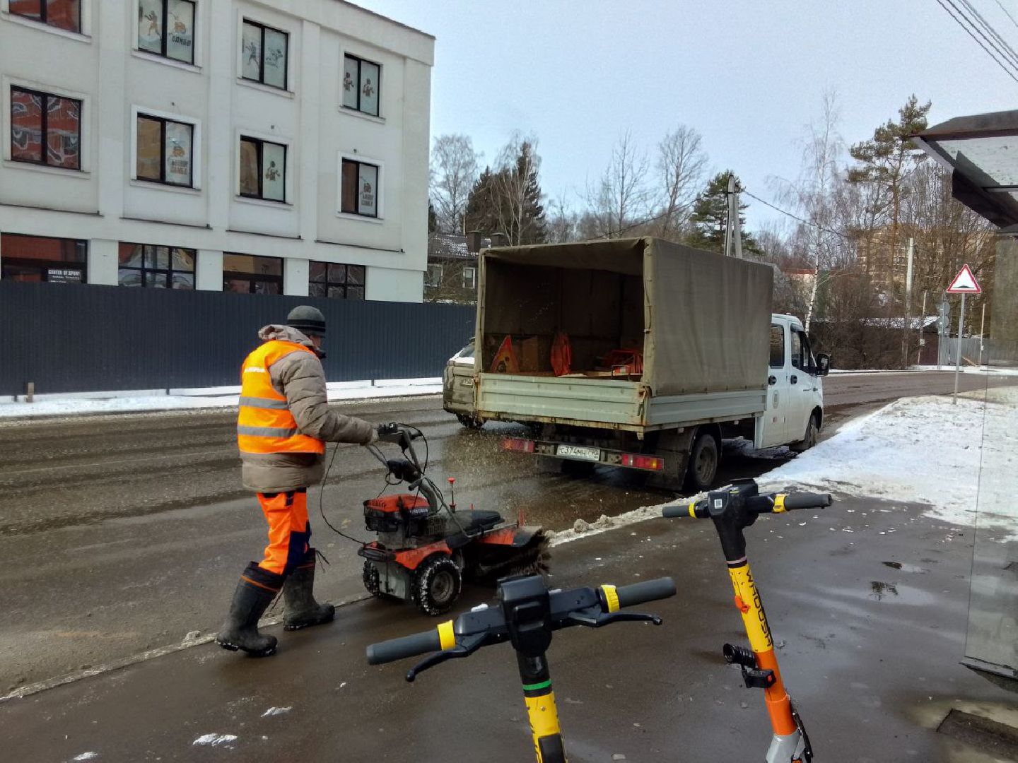 пушкино, снег, коммунальные служба,уборка снега,дороги, общественные пространства, тротуары,