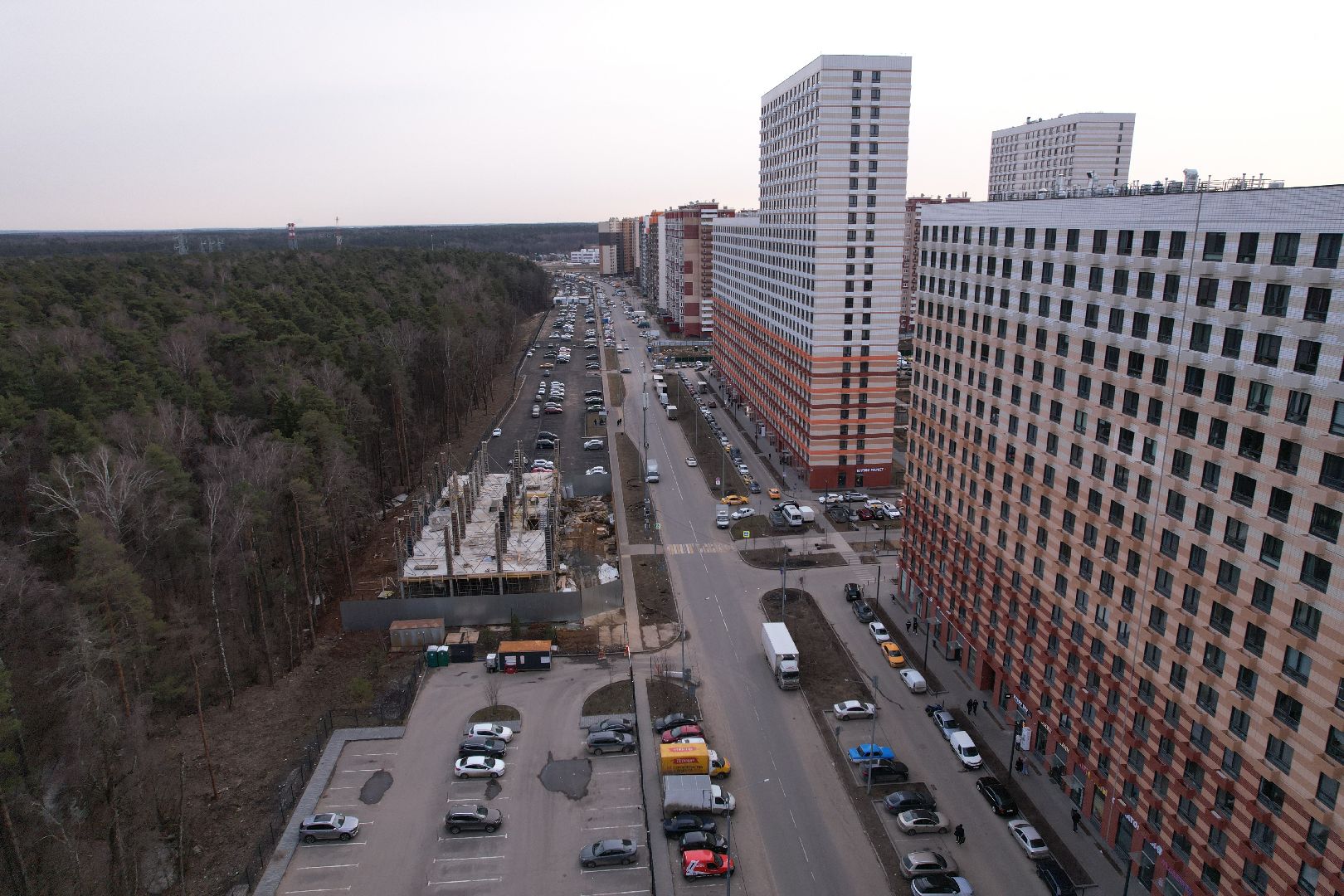видео с коптера, боброво, ленинский городской округ, самовольная постройка,