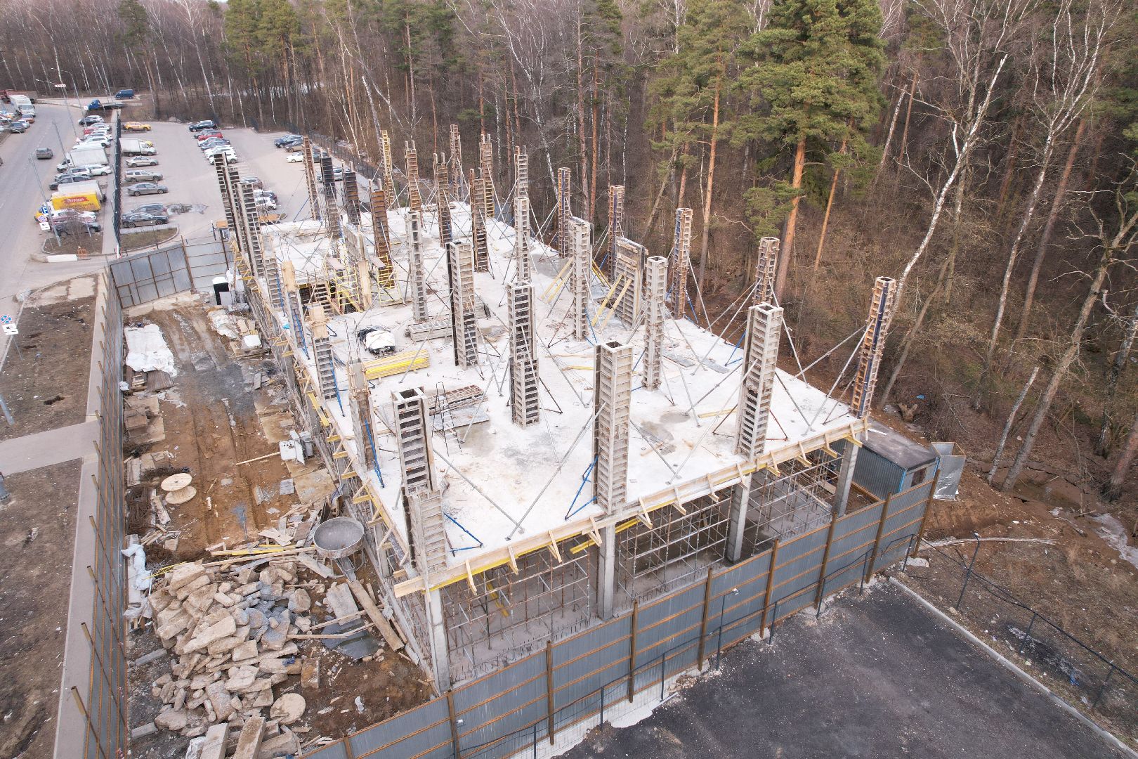 видео с коптера, боброво, ленинский городской округ, самовольная постройка,
