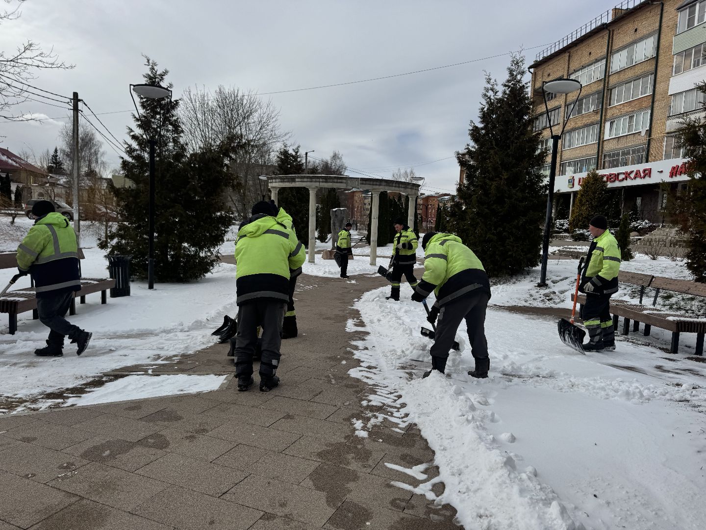 Шаховская, очистка снега, снегопад,