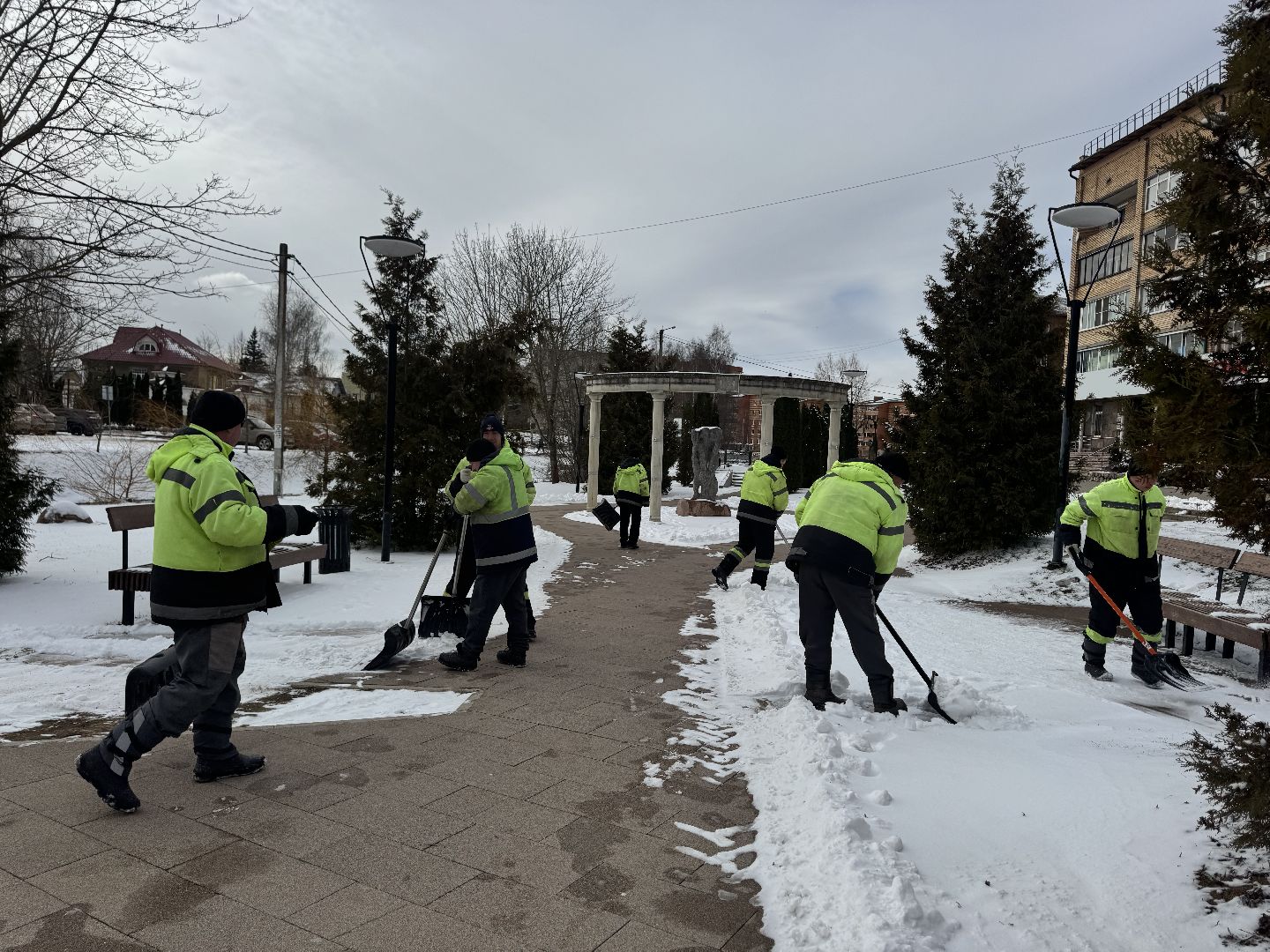 Шаховская, очистка снега, снегопад,