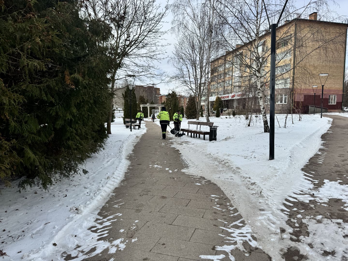 Шаховская, очистка снега, снегопад,