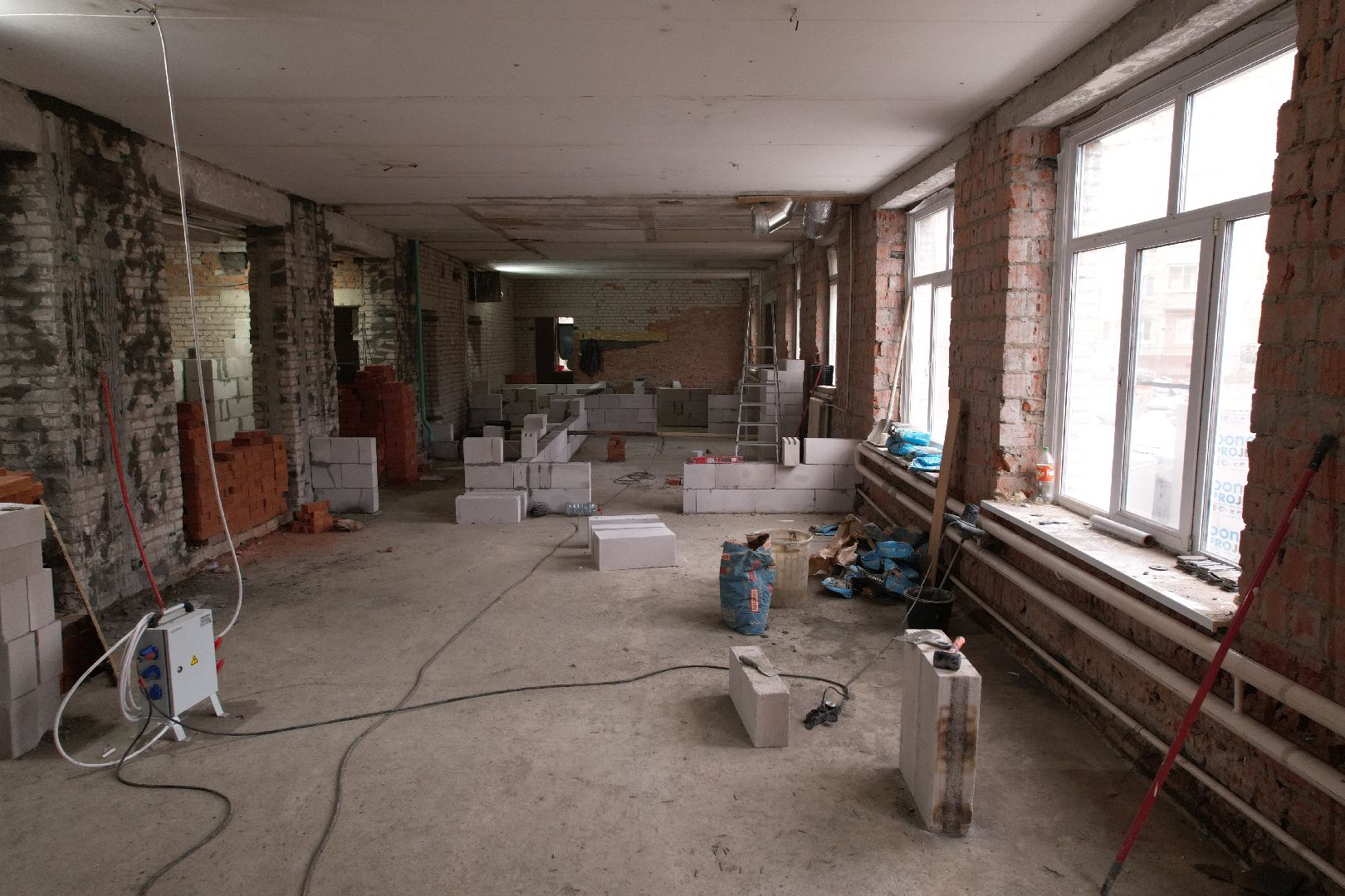 видео с коптера, химки, ремонт гимназии 23,