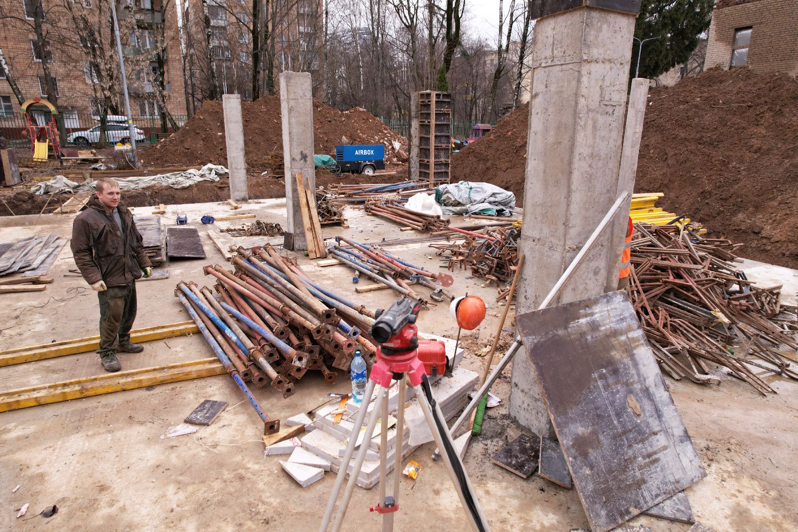 видео с коптера, химки, капремонт детского сада, лицей 7 детский сад,