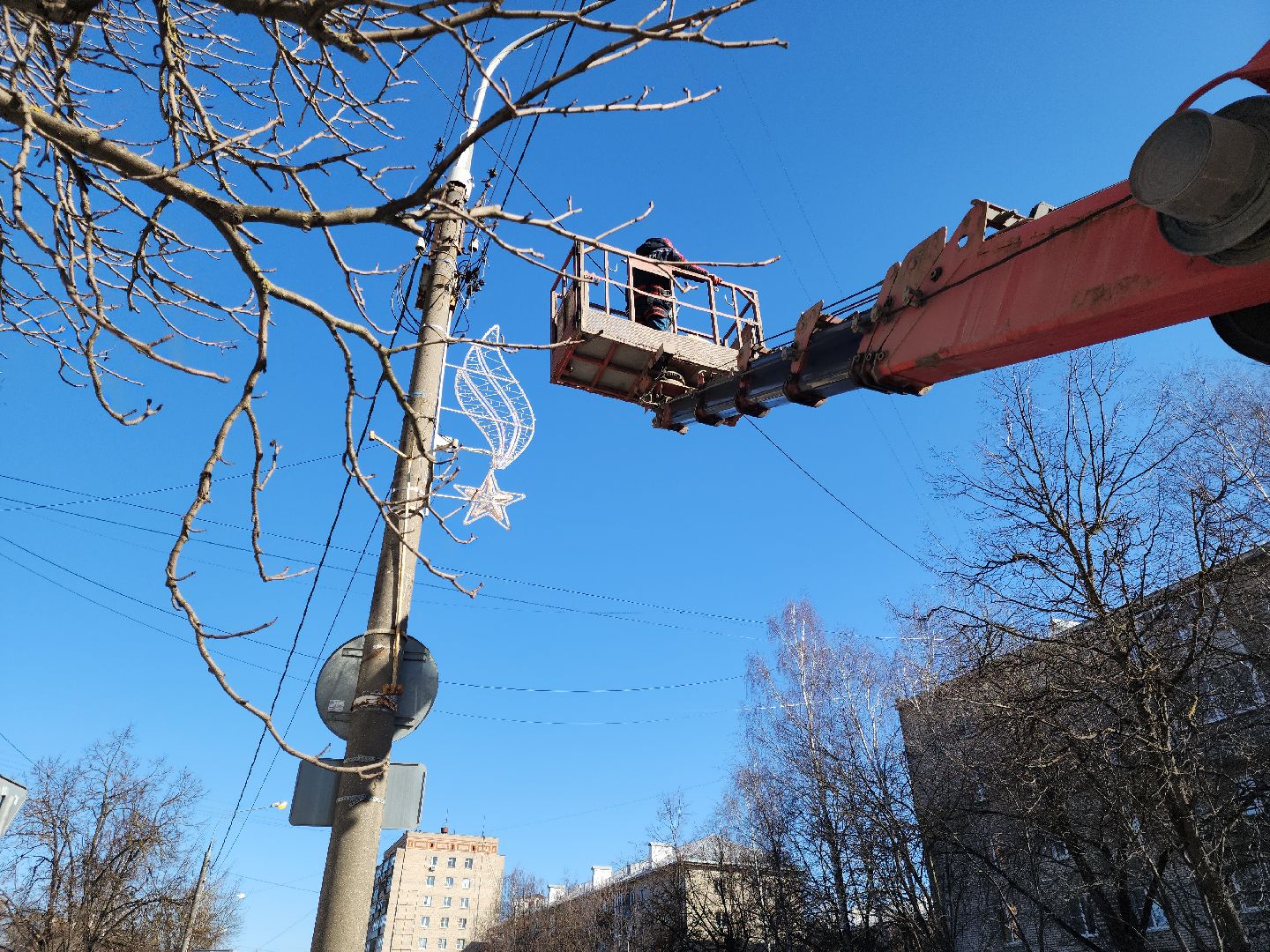 Подольск, Климовск, Освещение, уличное освещение,