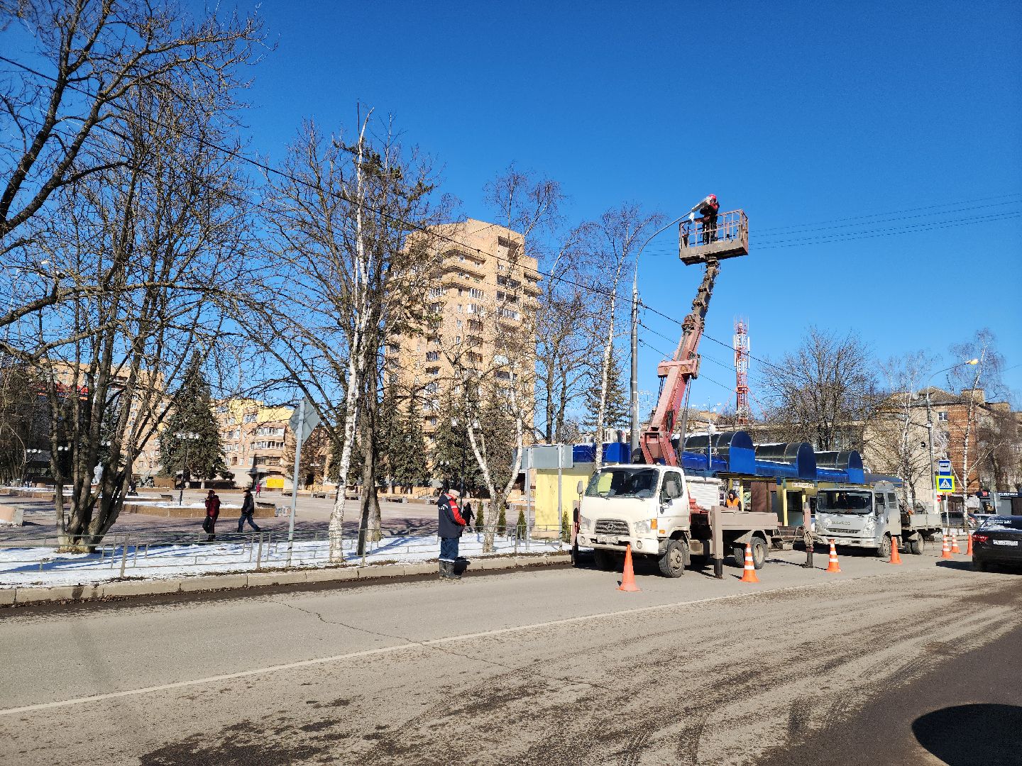 Подольск, Климовск, Освещение, уличное освещение,